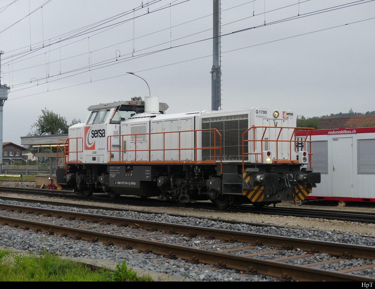 Sersa - Rangierlok   Julia   92 80 1277 015-4 in Aarberg am 09.10.202