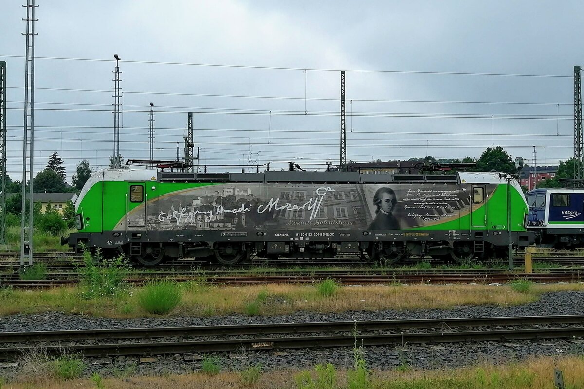 SETG 193 204-5  Wolfgang Amadeus Mozart  am 23.06.2021 in der Abstellung in Hof Hbf
