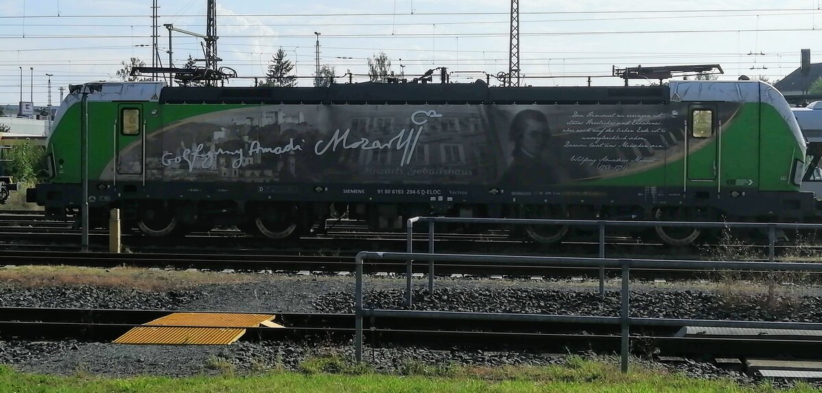 SETG 193 204-5  Wolfgang Amadeus Mozart  am 07.09.2021 in der Abstellung in Hof Hbf