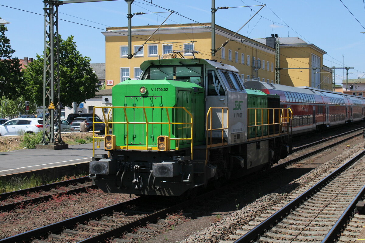 SETG V 1700.02 (92 80 1277 003-0 D-SETG) am 30.05.2023 auf Rangierfahrt in Fulda.