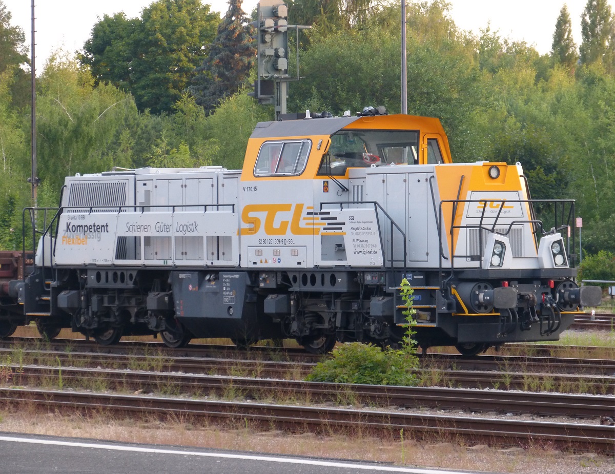 SGL V170.15 (261 309) Bahnhof Weiden 16.07.2018