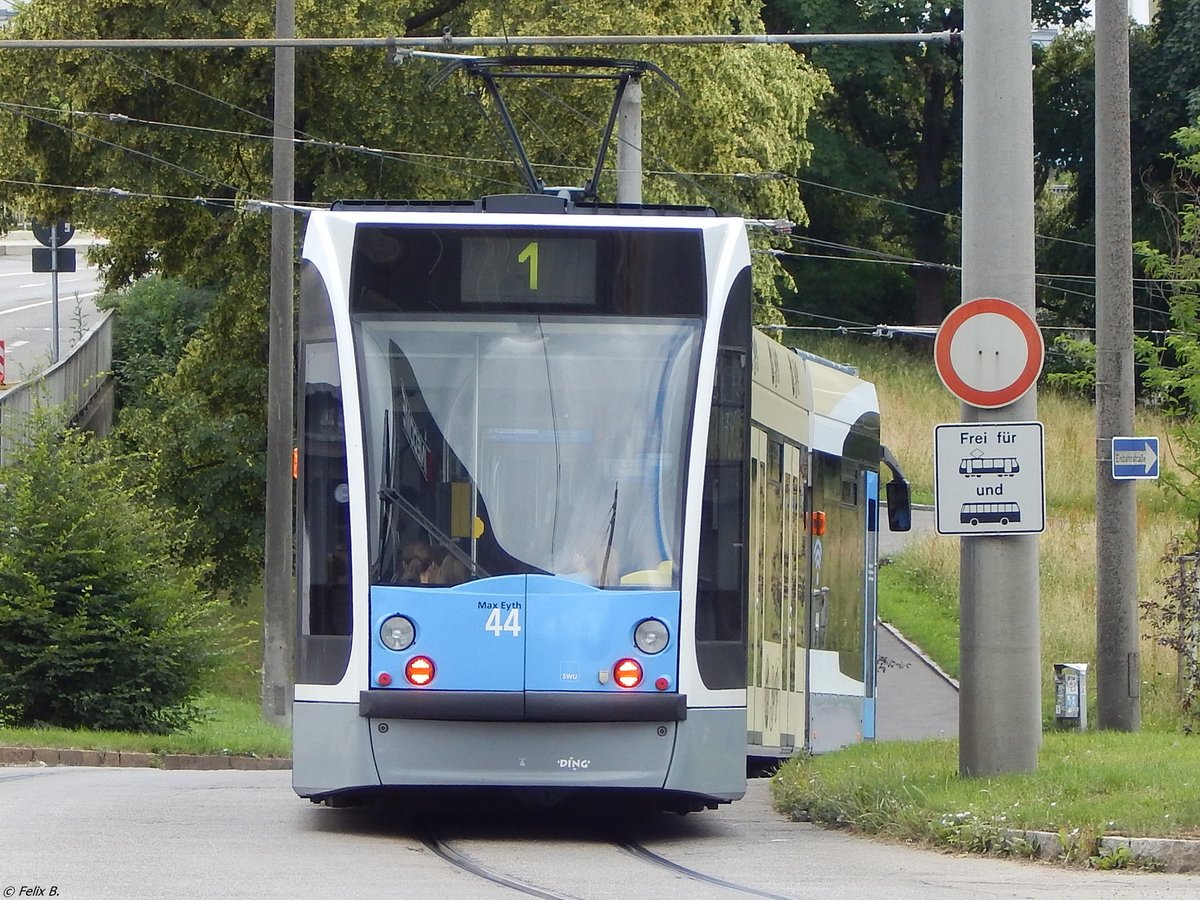 Siemens Combino NF6 Nr.44  Max Eyth Stadtwerke Ulm in Ulm am 19.06.2018
