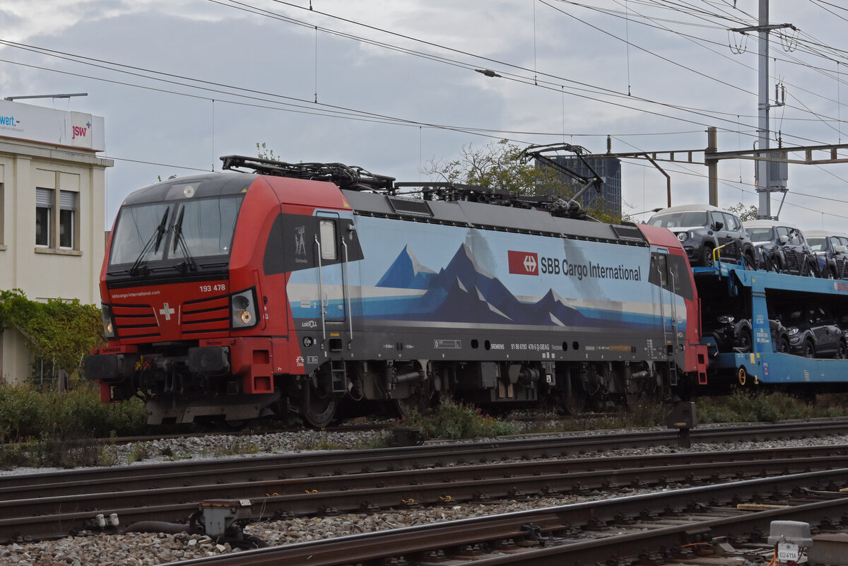 Siemens Vectron 193 478-5 durchfährt den Bahnhof Pratteln. Die Aufnahme stammt vom 20.09.2021.