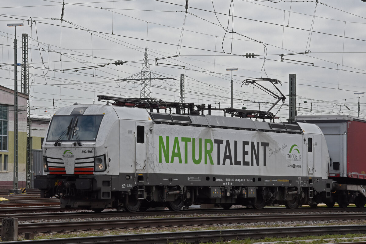 Siemens Vectron 193 596-4 durchfährt am 06.10.2022 den badischen Bahnhof.