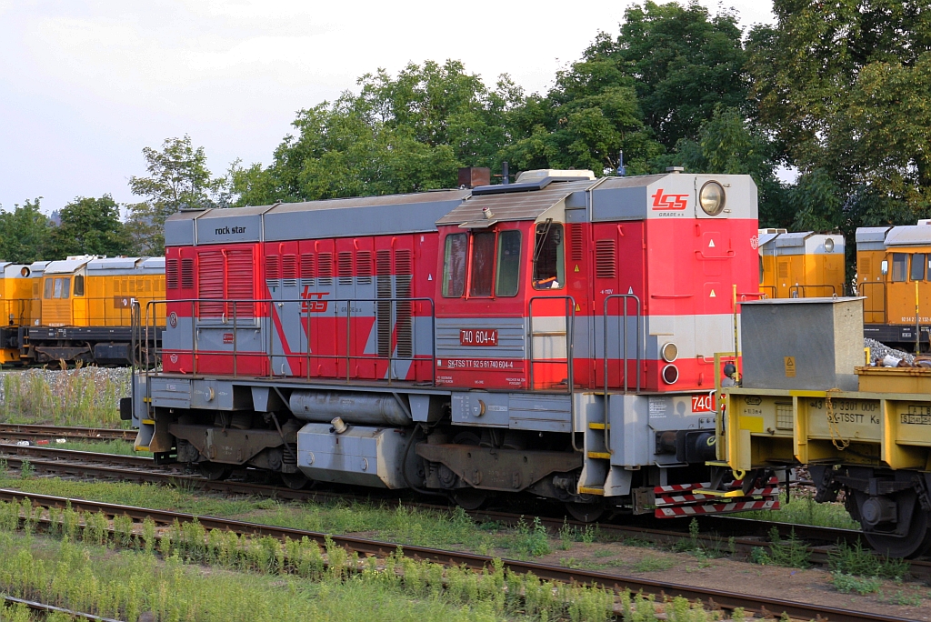 SK-TSSTT 740 604-4 am 24.August 2019 im Bahnhof Strelice.
