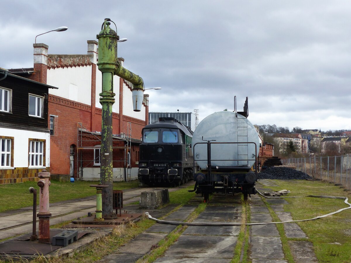 Skinest Rail AS, Ludmilla 232 413-5 ( 9280 1232 413-5 D-SKINE ) am 30.1.2022 in der neuen Eisenbahnwelt Gera 