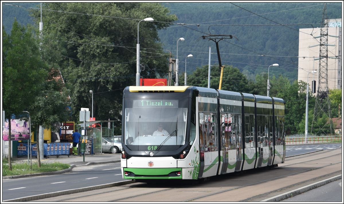 Skoda 26 THu3 Wagen 618 der Linie 1 in Miskolc. (13.06.2018)