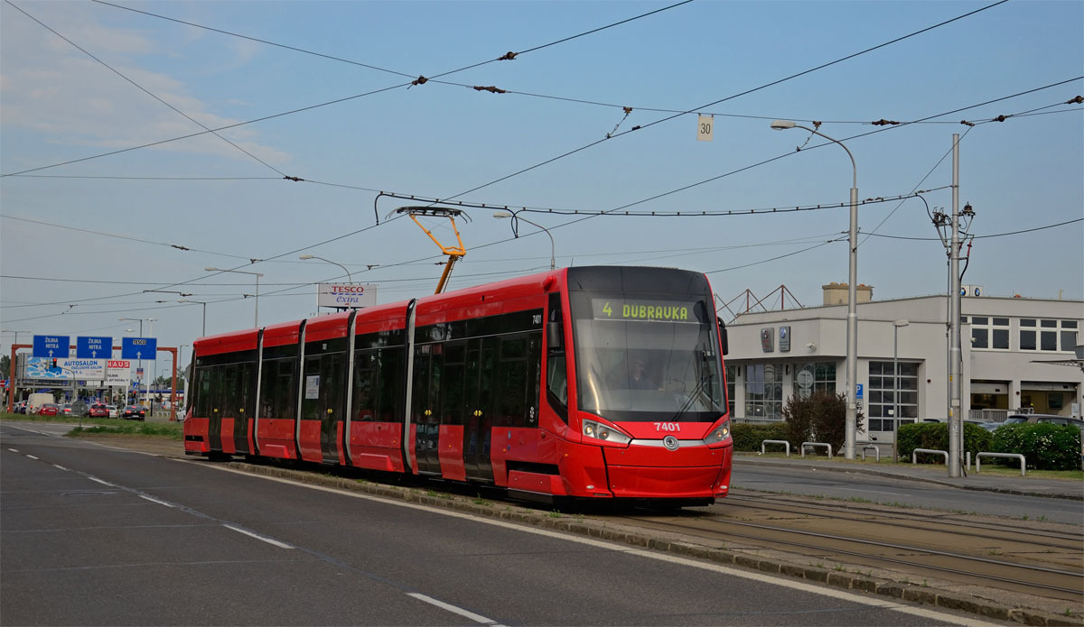 Skoda 29T 7401 als Linie 4, Vajnorská, 19.05.2015