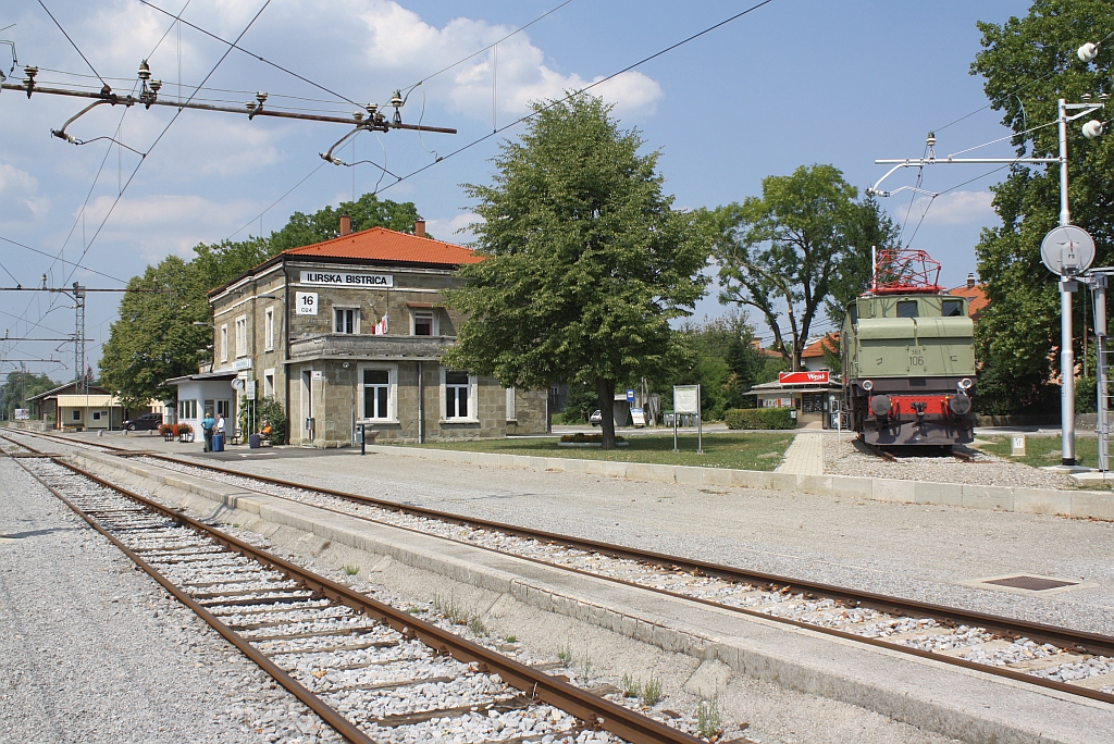 Slowenischer Grenzbahnhof Ilirska Bistrica am 18.August 2013 
