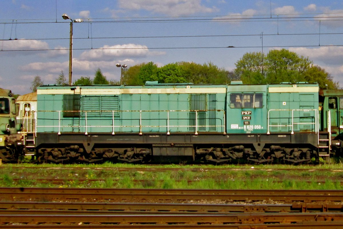 SM31-111 steht abgestellt in Leszno am 29 April 2016.