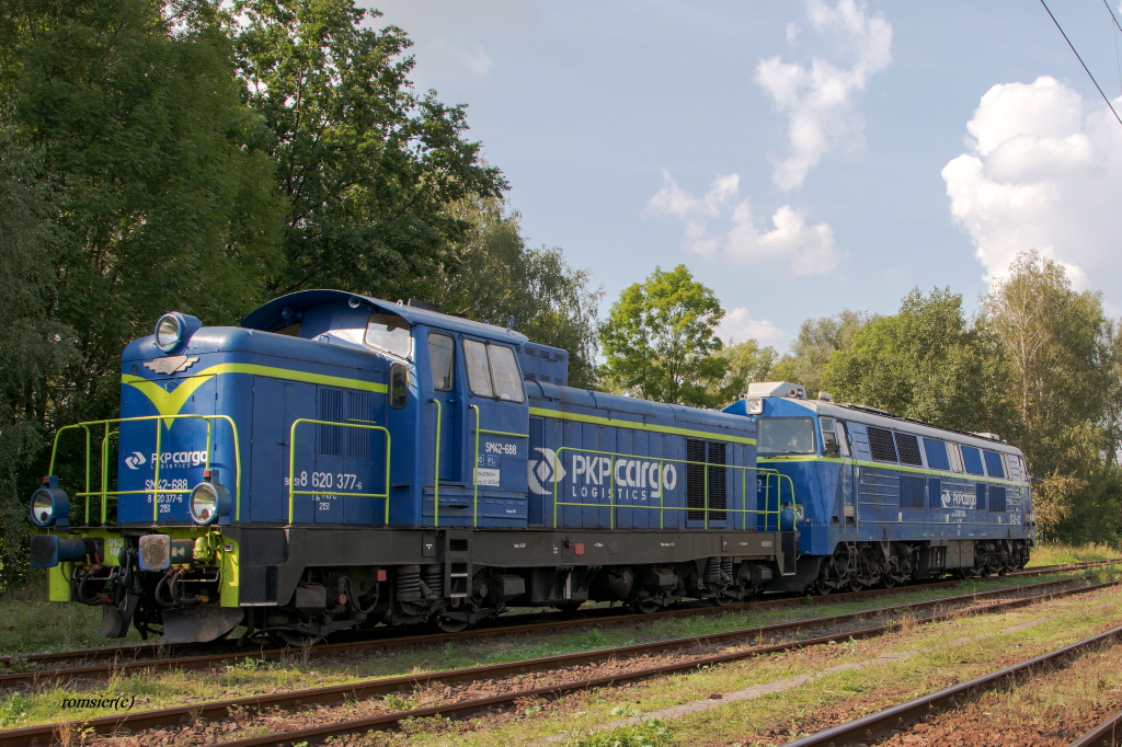 SM42-688+ ST45-03 in Tychy(Tichau) am 07.09.2014