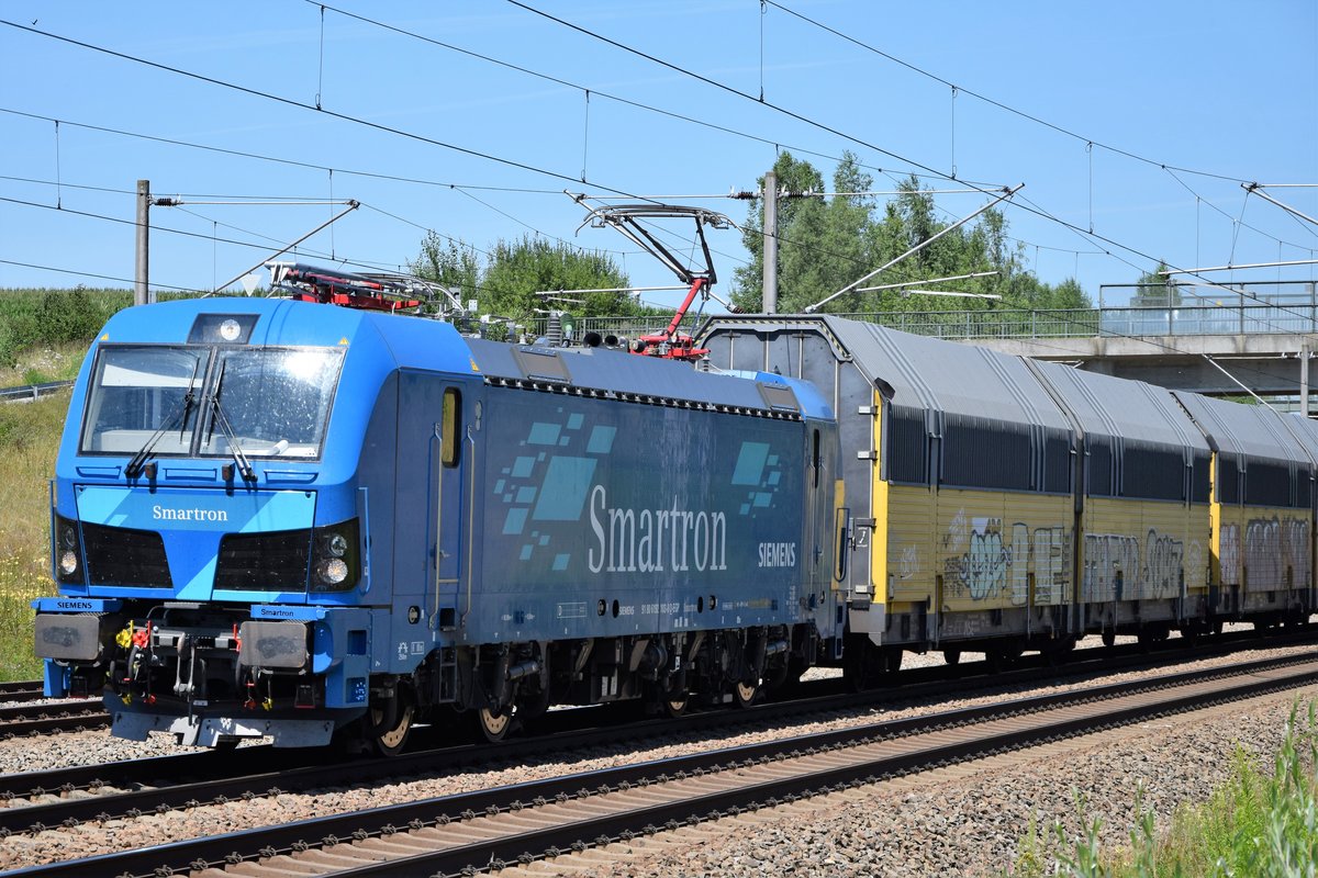 Smartron 192 103-0 unterwegs bei Unterweilbach (Hebertshausen) am 23.07.2019.