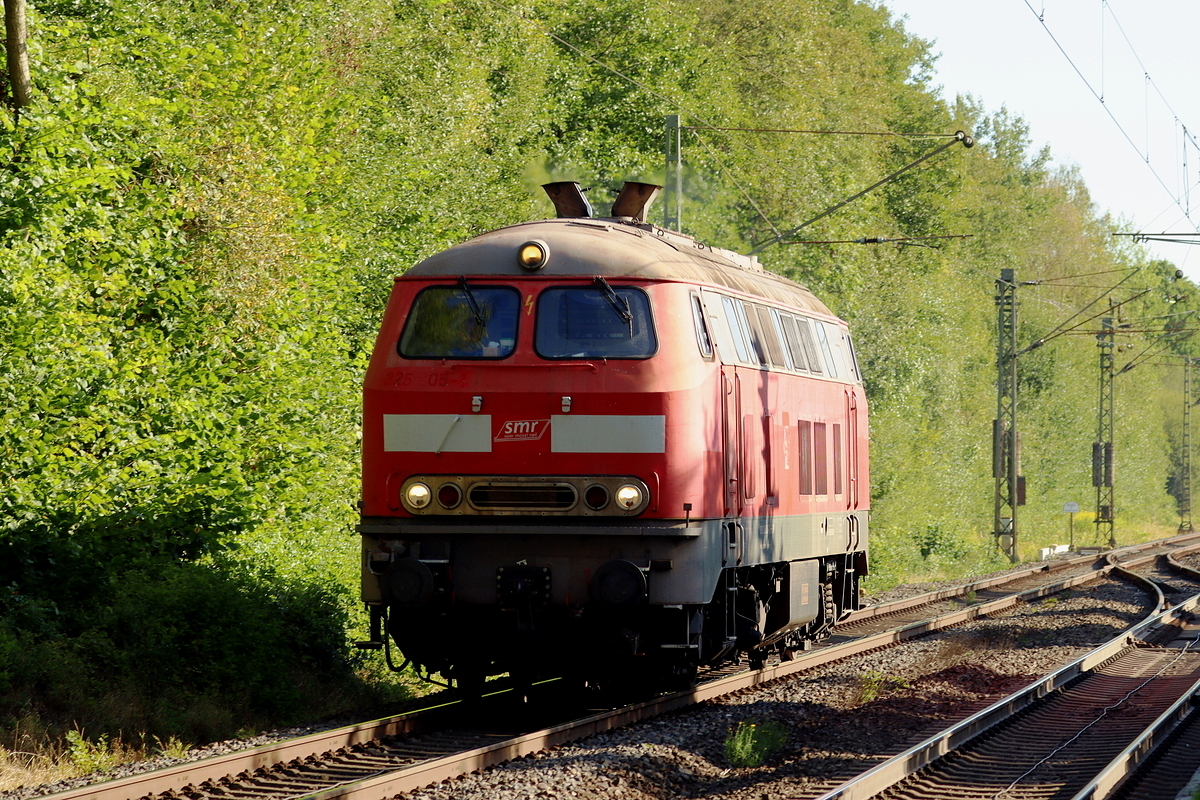SMR 218 005-7 (225 805-1) kommt Solo durch Ostbevern gefahren 25.8.2026
