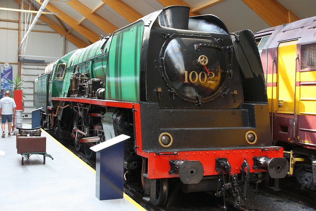 SNCB 1.002, Baujahr 1935 als Leihgabe des Museum der Belgischen Staatsbahn  Train World  am 25.Juli 2026 im Mus�e du Chemin de Fer � vapeur in Treignes.