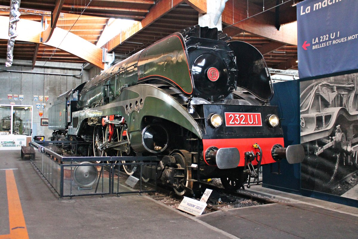 SNCF 232.U.1  Hudson  (Baujahr 1949) am 07.10.2018 im Eisenbahnmuseum Cite du Train (Mulhouse).