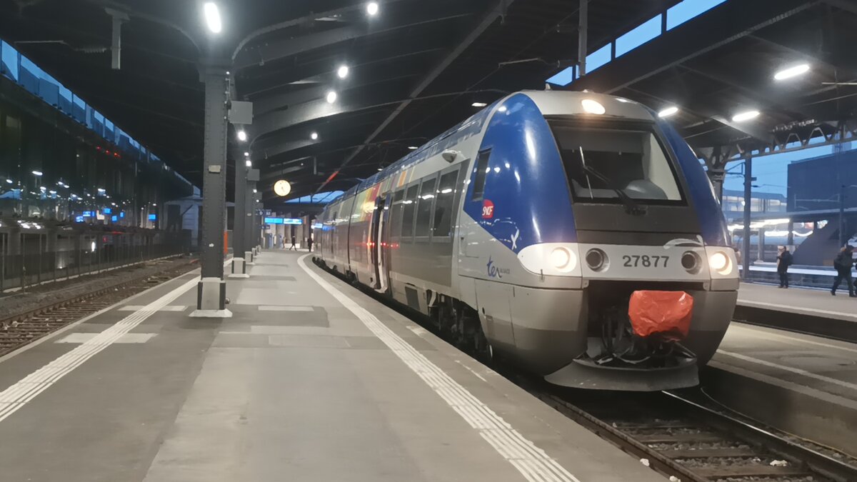 SNCF 27877 als TER nach Moulhouse Ville am 9.1.2024 in Basel SNCF 