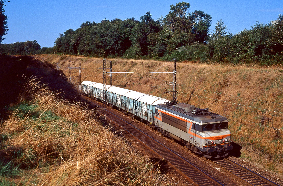 SNCF BB7318, Baraize, 22.08.2000.