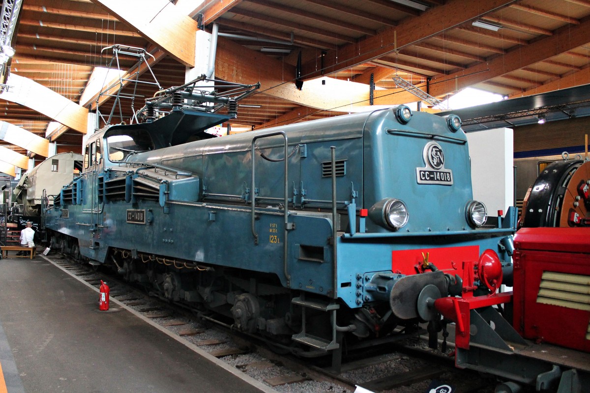 SNCF CC 14018 am 20.08.2014 im Cité du Train in Mulhouse.