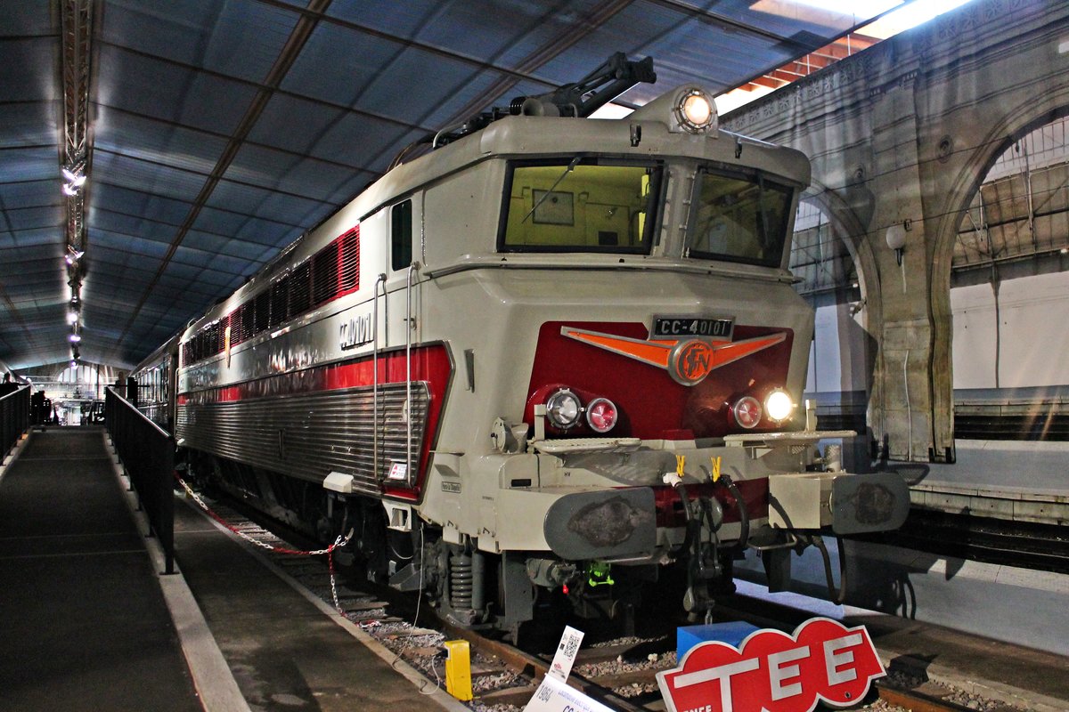 SNCF CC 40101 (Baujahr 1964) am 07.10.2018 im Eisenbahnmuseum Cite du Train (Mulhouse). 