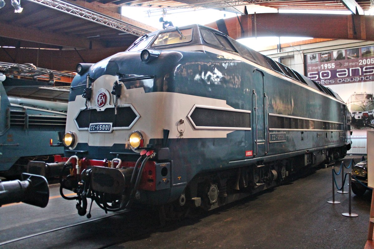 SNCF CC 65001  ex. 060 DB 1  (Baujahr 1957) am 07.10.2018 im Eisenbahnmuseum Cite du Train (Mulhouse). 