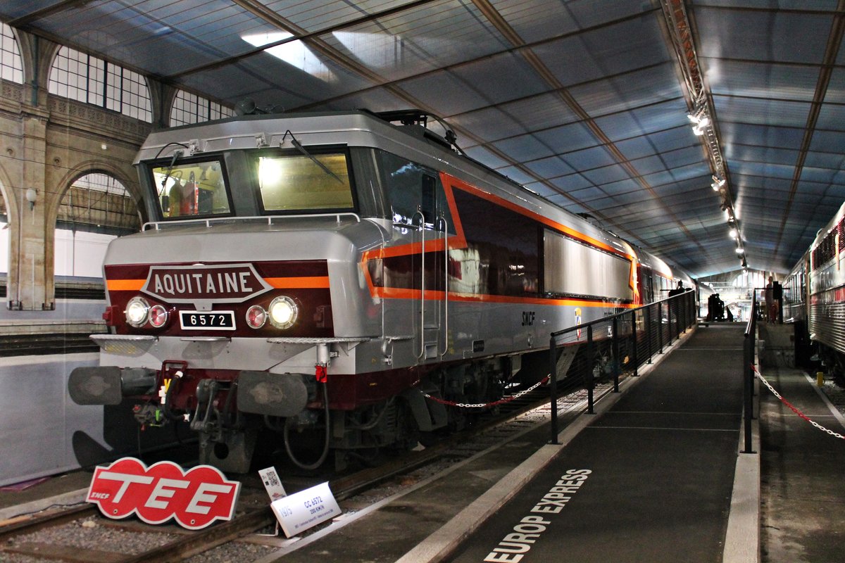 SNCF CC 6572  ex. CC 6565 / Aquitaine  (Baujahr 1975) am 07.10.2018 im Eisenbahnmuseum Cite du Train (Mulhouse). 
