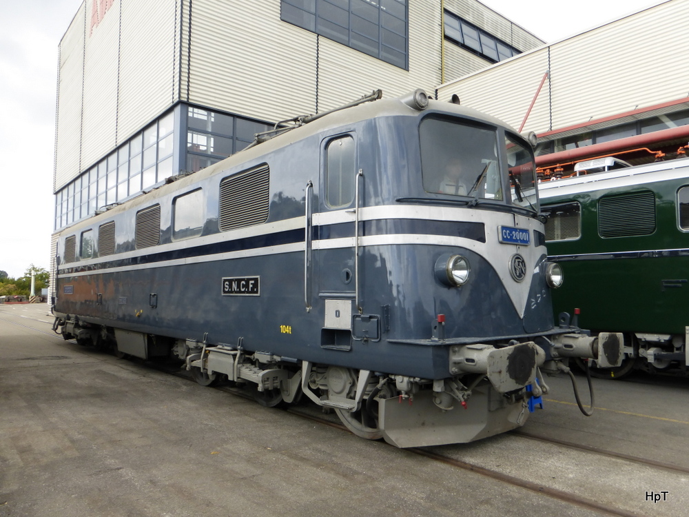 SNCF - Lok CC 20001 im Areal der ABB Sècheron in Genf an einer Ausstellung Historischer Loks am 14.09.2014
