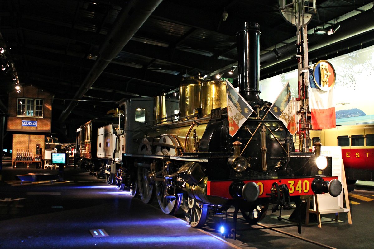 SNCF PO 340  Locomotive Forquenot  (Baujahr 1882) am 07.10.2018 im Eisenbahnmuseum Cite du Train (Mulhouse).