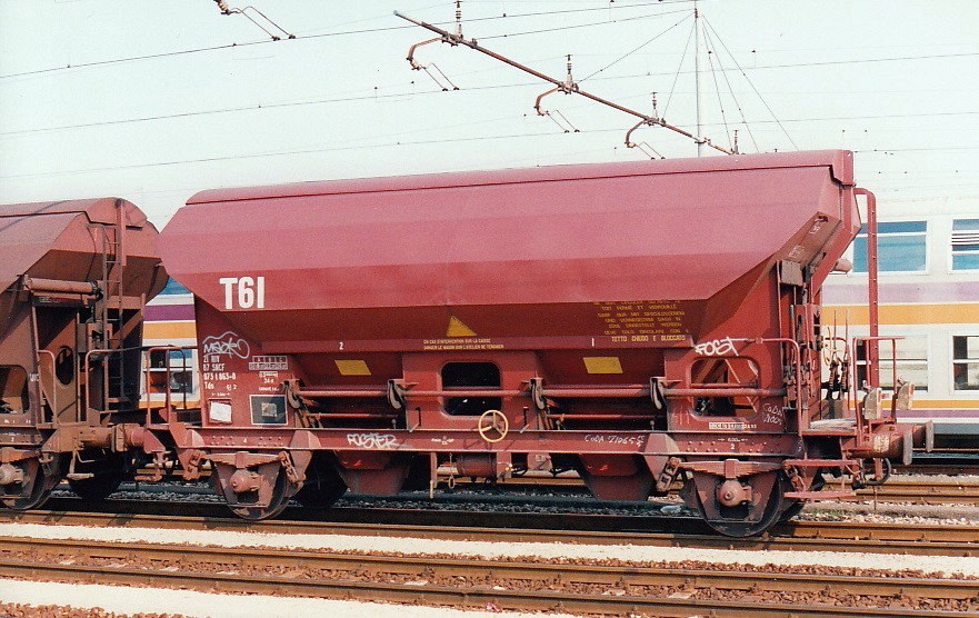 SNCF Selbstentladewagen Tds in Mailand, April 1995