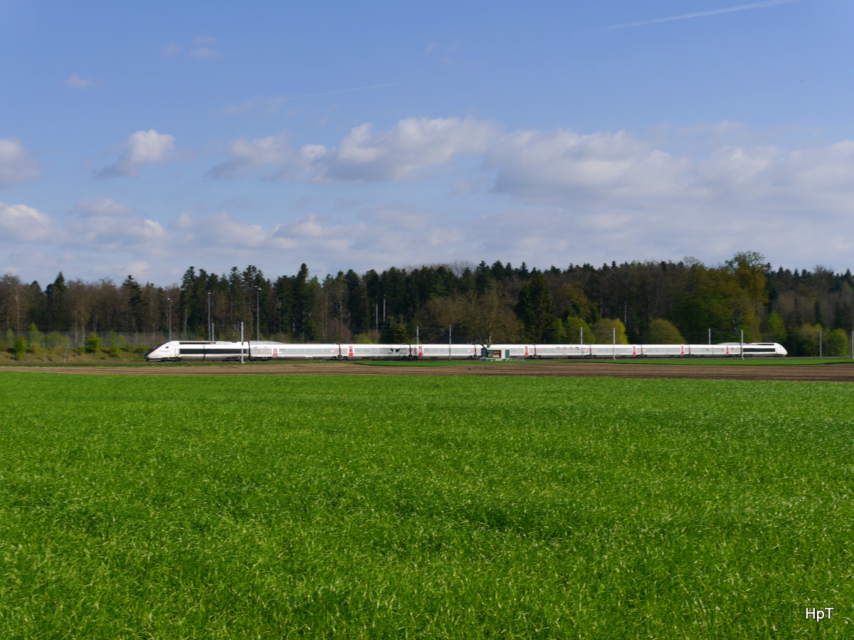 SNCF - TGV 4417 unterwegs bei Herzogenbuchsee am 13.04.2017