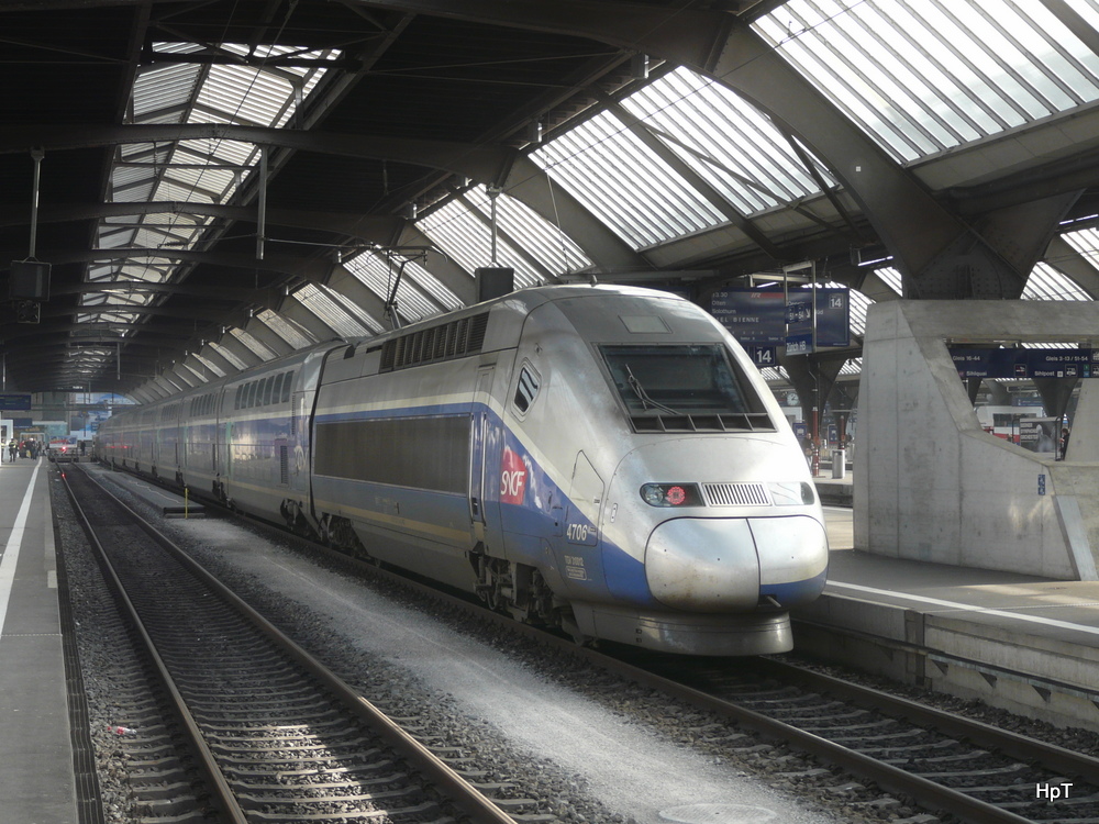 SNCF - TGV 4706 im HB Zürich am 25.01.2014