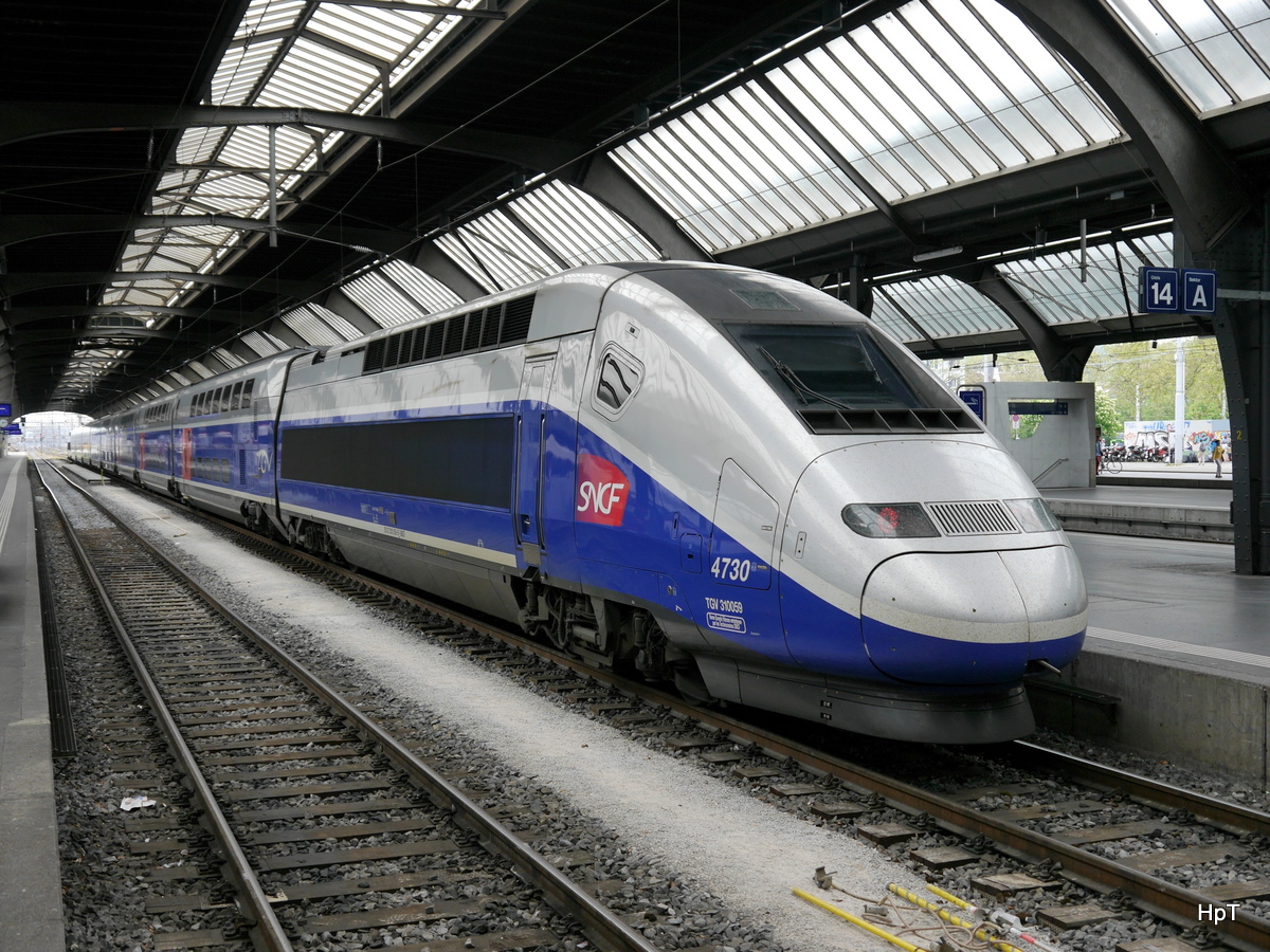 SNCF - TGV 4730 im HB Zürich am 11.05.2016