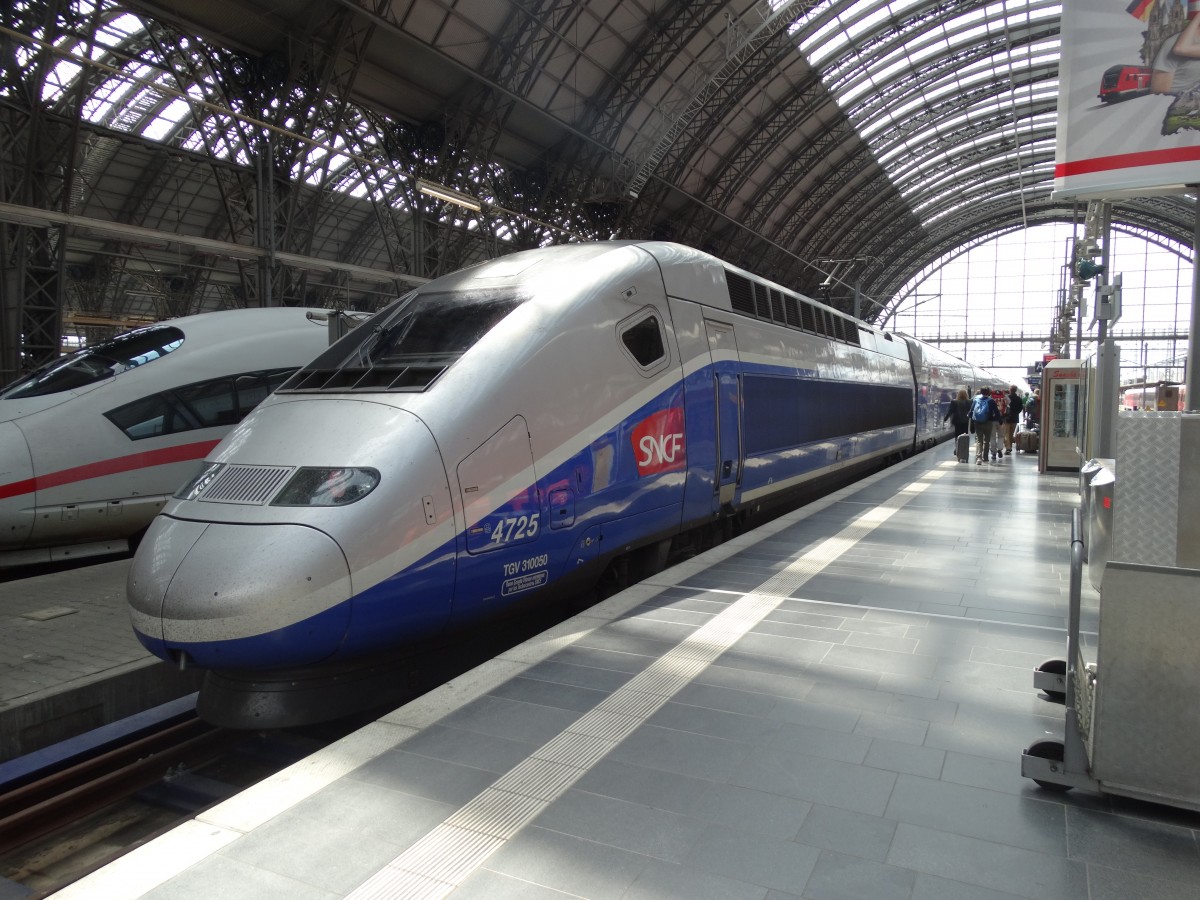 SNCF TGV Duplex 4725 am 09.05.14 in Frankfurt am Main Hbf als TGV 9580 nach Marseille