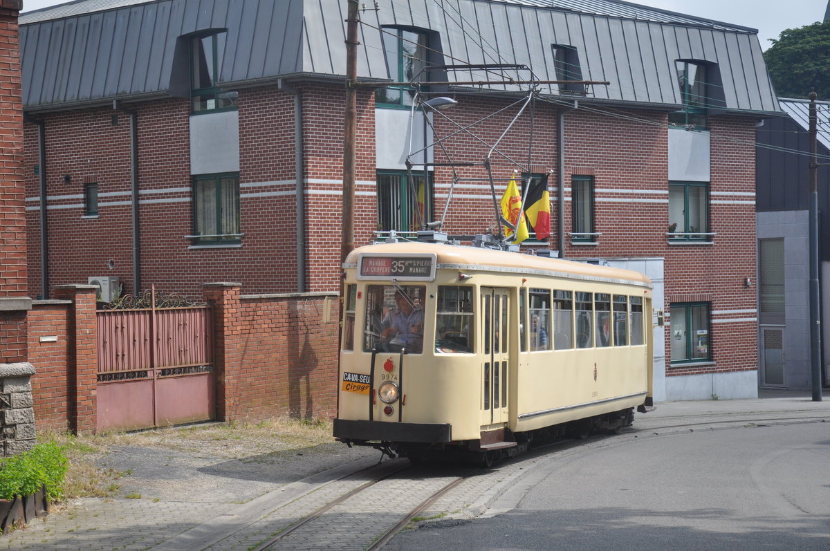 SNCV 9974 Type SE beim ASVI Festival du Tram, Thuin 14.08.2016