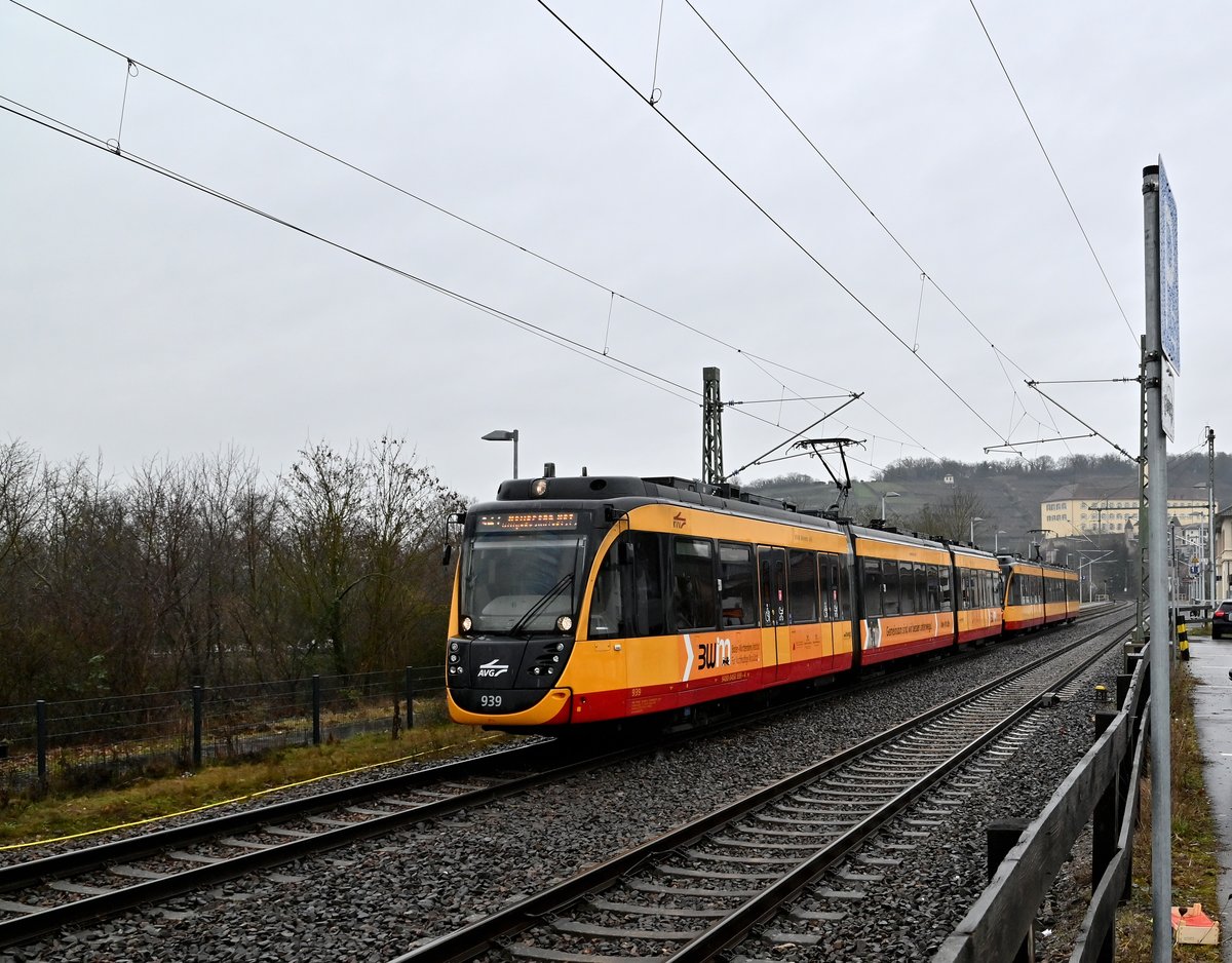 So eben verlässt eine Doppeleinheit 450ziger als S41 Gundelsheim in Richtung Offenau am Dienstag den 2.2.2021