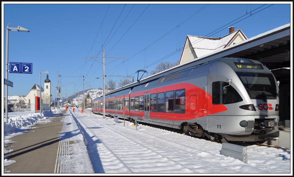 SOB Flirt 526 050-0 in Nesslau-Neu St.Johann. (02.12.2013)