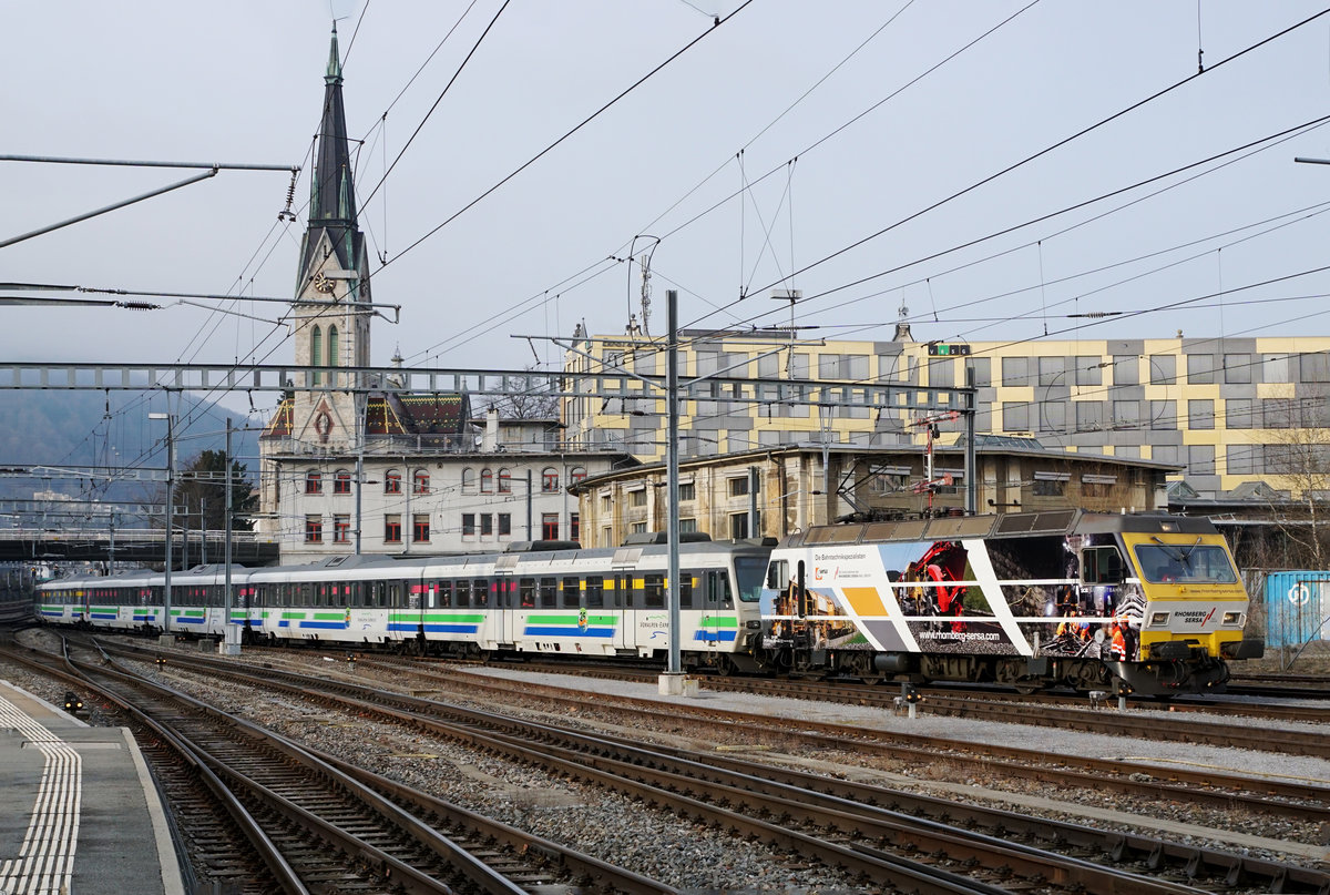 SOB: Impressionen vom Voralpenexpress im Bahnhof St. Gallen am 17. März 2018.
Foto: Walter Ruetsch