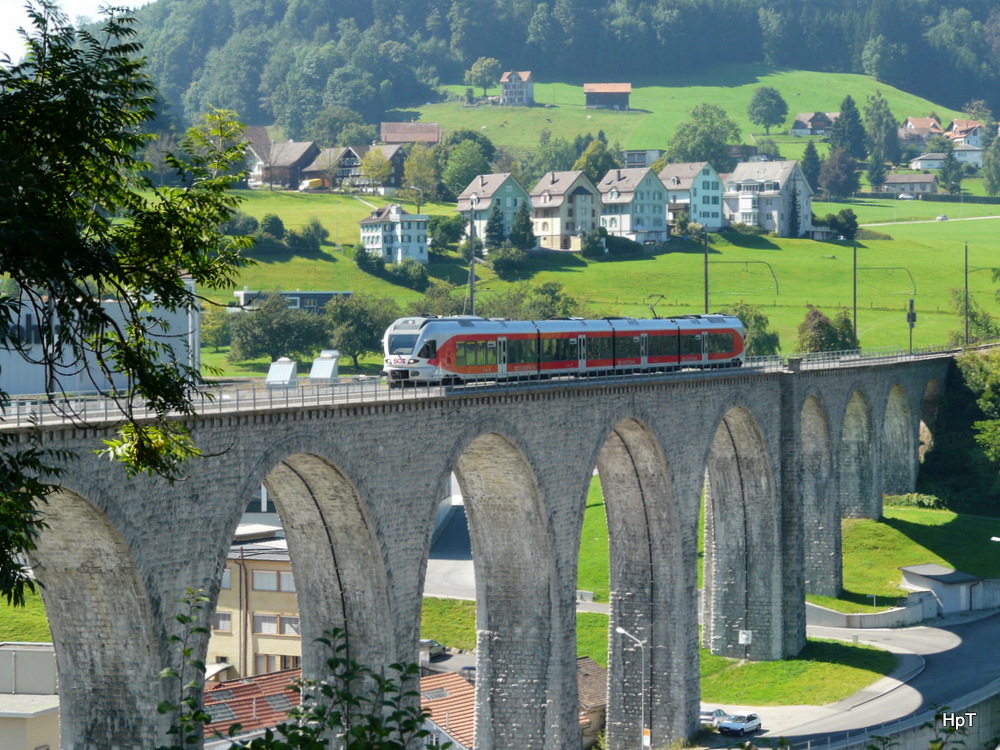 SOB - Regionalzug unterwegs bei Herisau am 05.09.2013