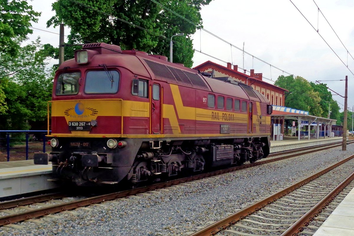 Solofahrt für Rail Polska M62M-017 durch Rzepin am 3 Mai 2018.