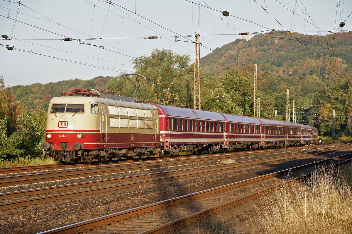 Sonderzug mit Lokomotive 103 113-7 am 31.08.2018 in Westhofen / Schwerte.