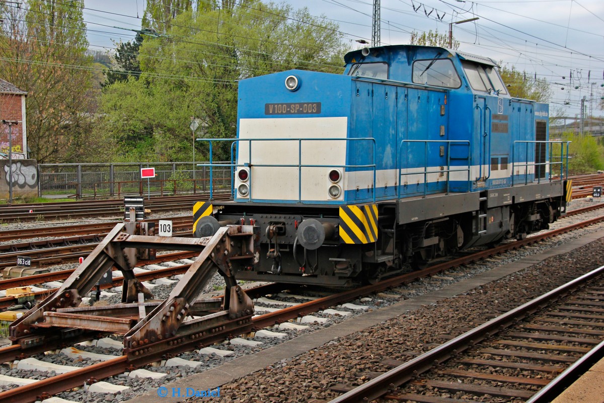 Spitzke SLG V100-SP-003 in Hagen Hbf, April 2014.