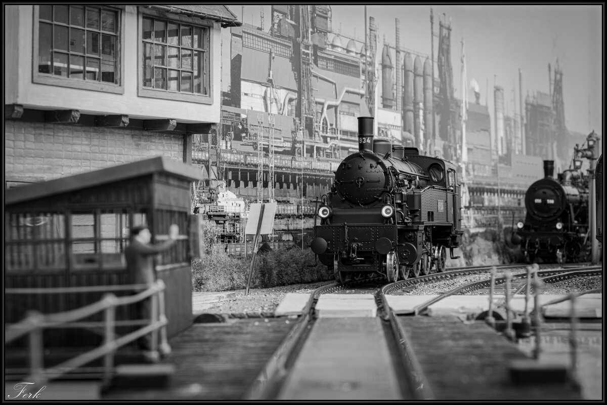 Spur 1 Heizhaus ,... 
Dank dem Hintergrund sieht es noch  Echter   aus. 
28.08.2021