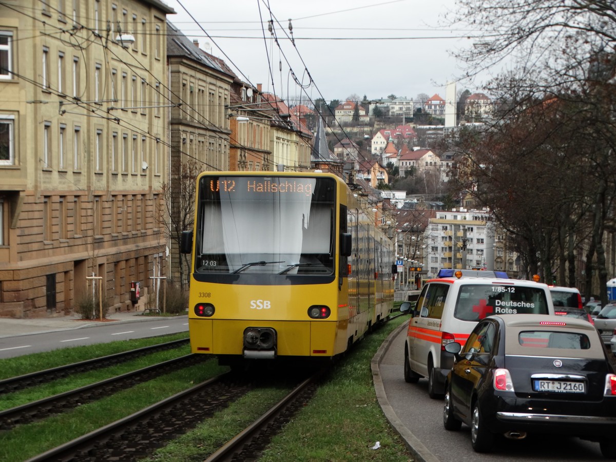 SSB DT8 3308 am 13.02.16 in Stuttgart Bopser 