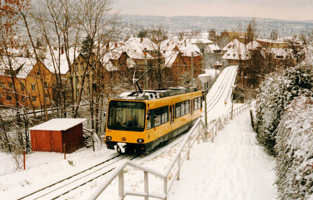 SSB Stuttgart ZB Winter 1986 unterhalb Nägelestraße