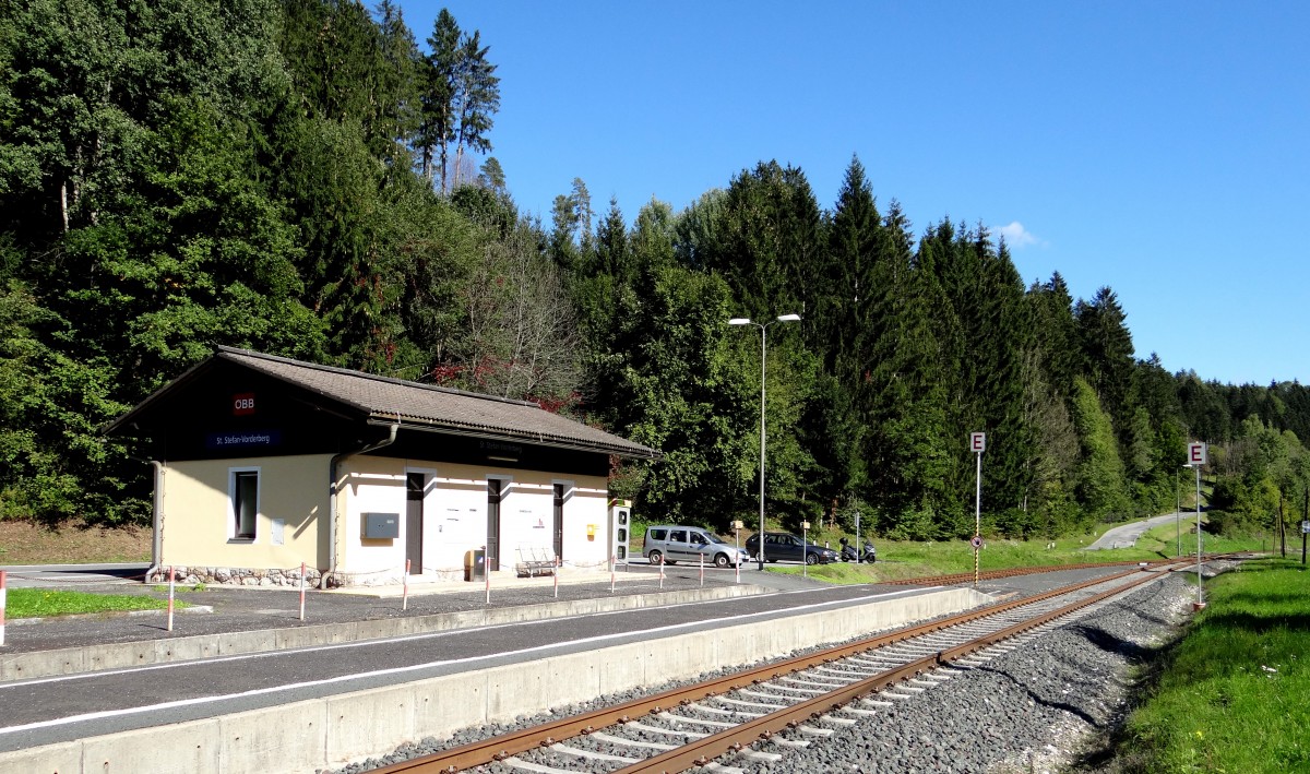 St. Stefan-Vorderberg, Betriebsausweiche im km 16,4621, 561 m ü.A. [2015-09-29]