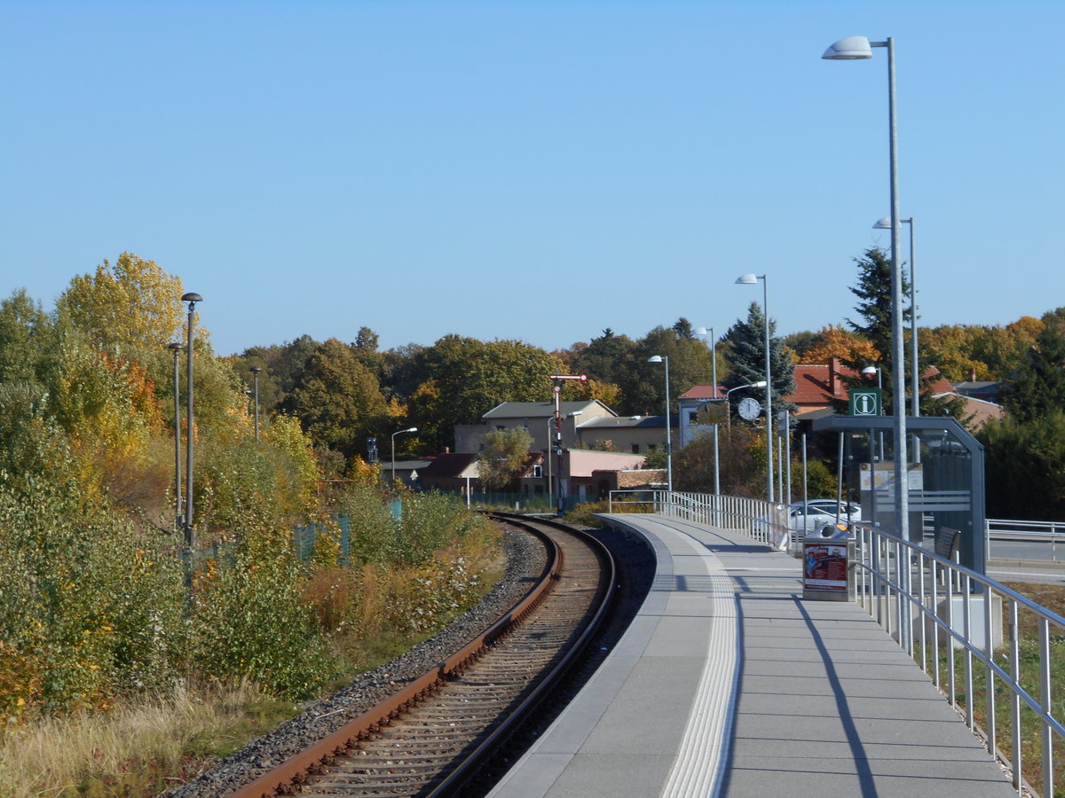 Station  Inselstadt Malchow ,neben dem ZOB,am 06.Oktober 2018.