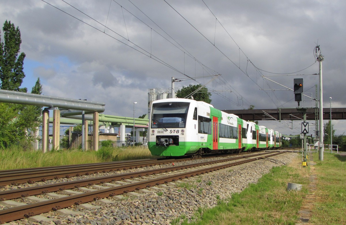 STB VT 111 + VT 113 + VT 108 als Werkstattfahrt zur Erfurter Bahn, am 09.07.2015 in Erfurt Ost.