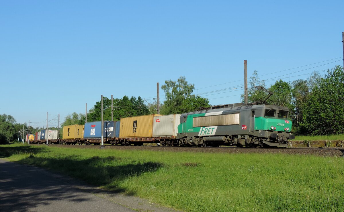 Steinburg - 1. Juni 2021 : 22275 zieht den Naviland 50630 zwischen Strassburg und Gevrey.