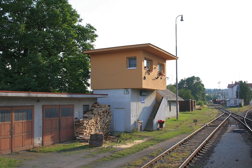Stellwerk 2 des Bahnhof Okrisky am 28.Juli 2018.