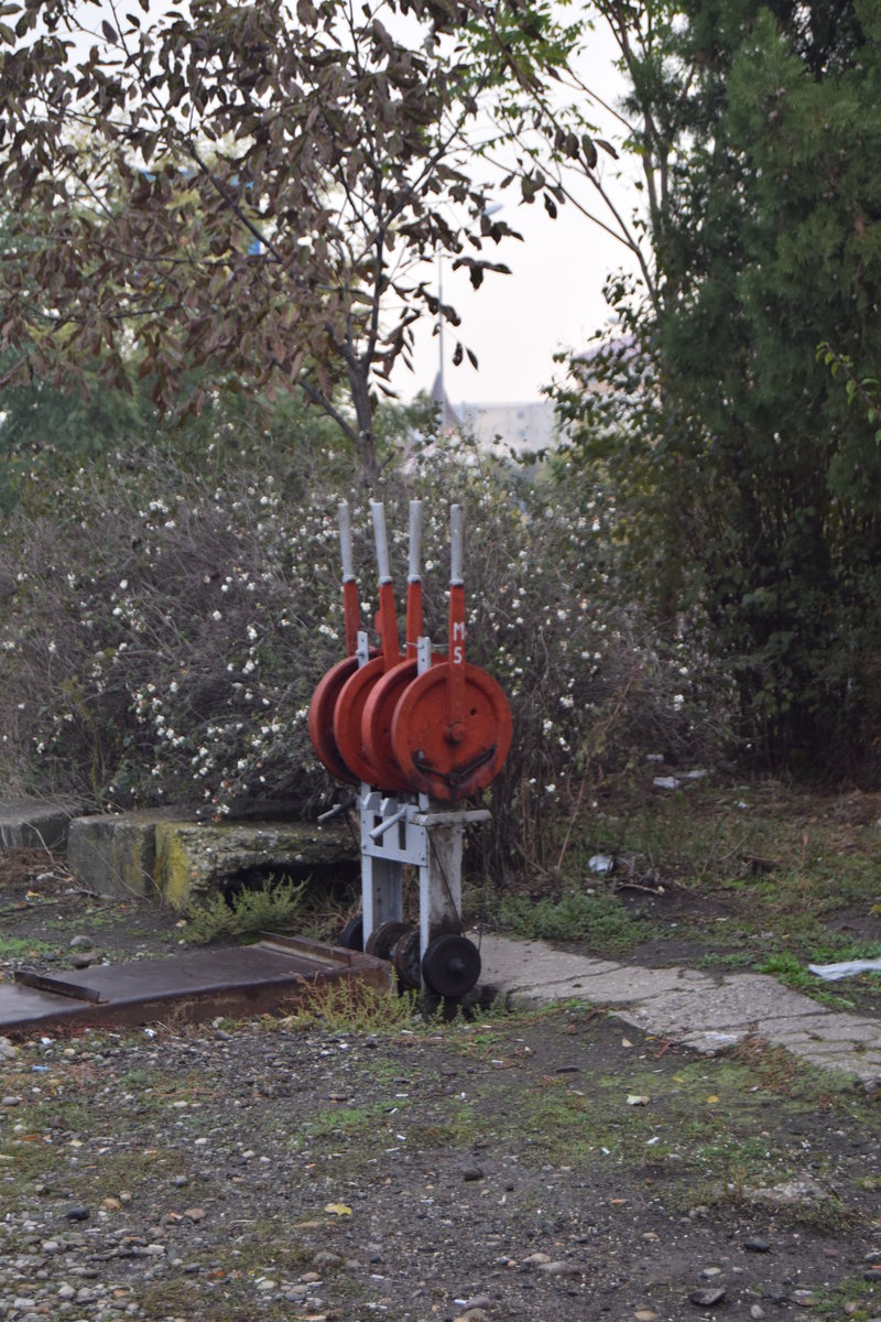 Stellwerk des Personenbahnhofs Giurgiu, gesehen am 15.10.2016. 