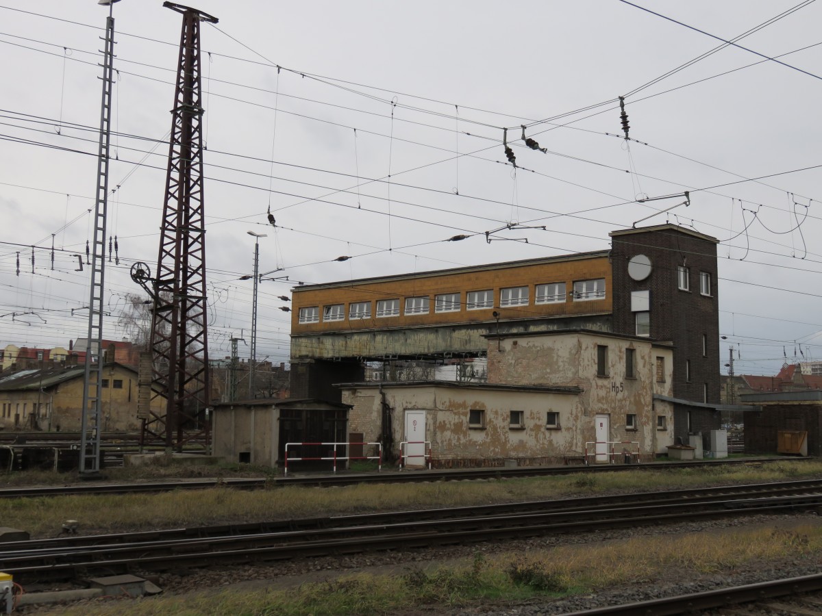 Stellwerk HP 5 im Bahnhof Halle (Saale) Hbf am 09.01.2015